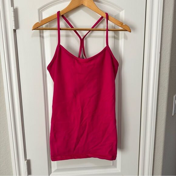 Lululemon Athletica Women’s Pink Power Y Tank Top Size 12 - Picture 1 of 4